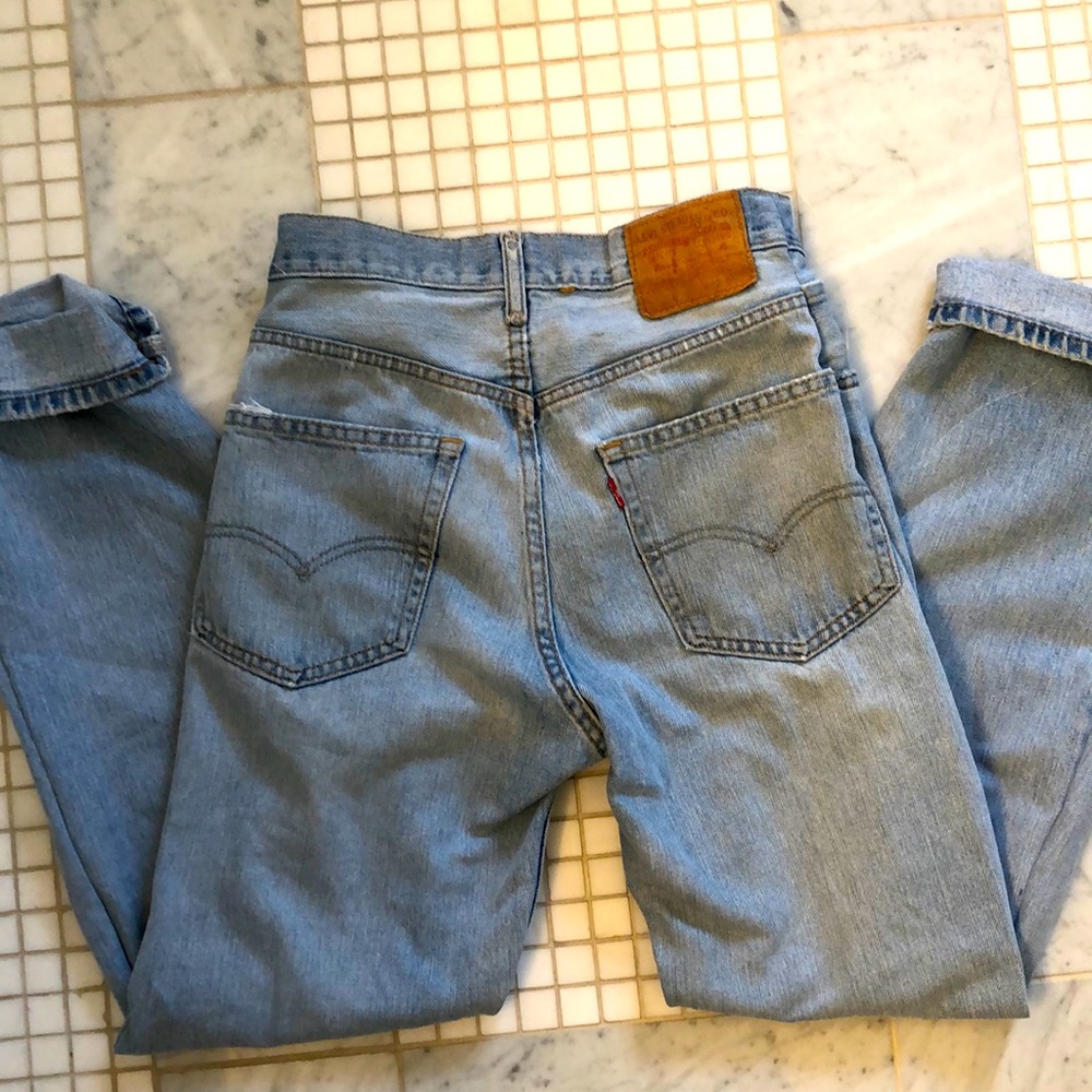 Vintage Levi’s. Wide leg redone